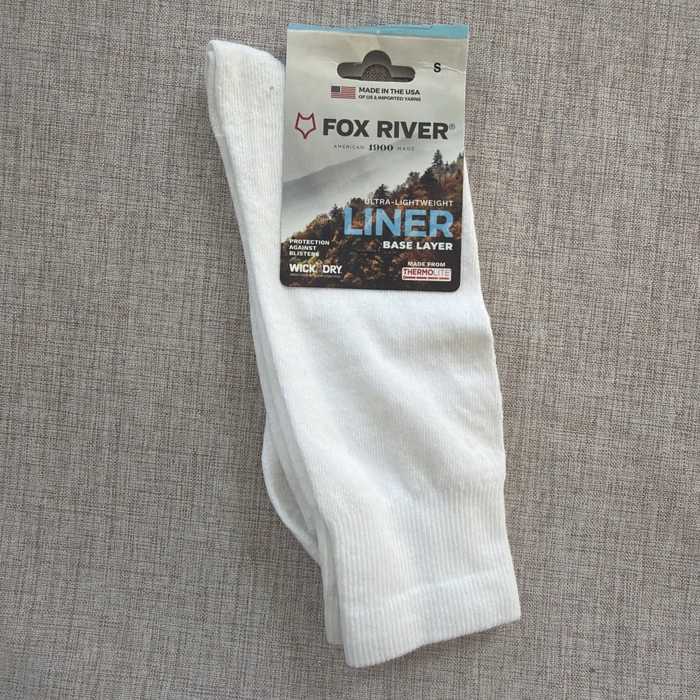 Fox River Socks Small Ultra-lightweight liner Base layer Thermolight Wick Dry